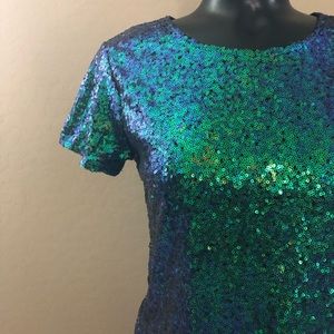 Mermaid Sequin Crop Top